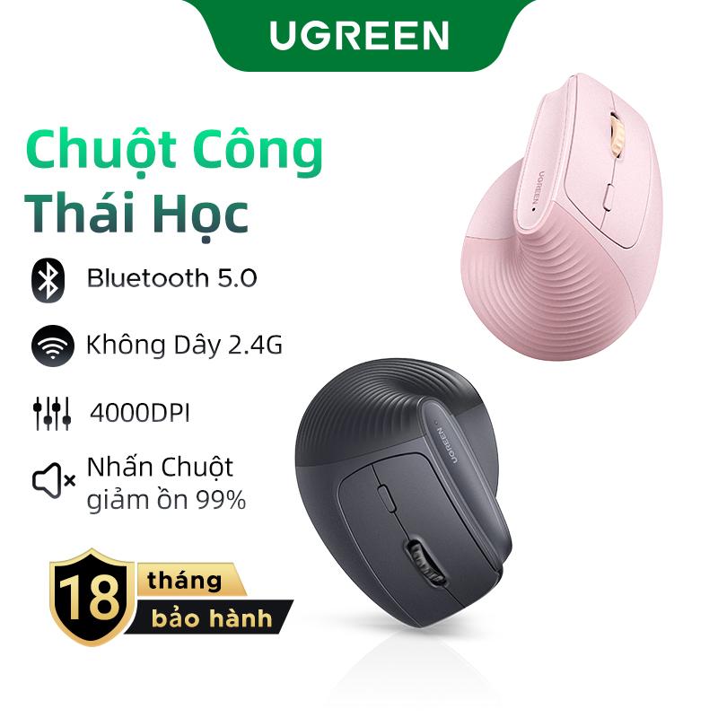 UGREEN, Chuột Nhấp Không Dây, Công Thái Học Dọc, 4000DPI, Im Lặng, Dành Cho Máy Tính Xách Tay, PC, Windows, Mac OS, mouse 25444
