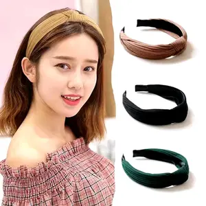 Dinda Knot Headband Bando Bandana Simpul Salur Hairband Bando Korea Korean Style Grey