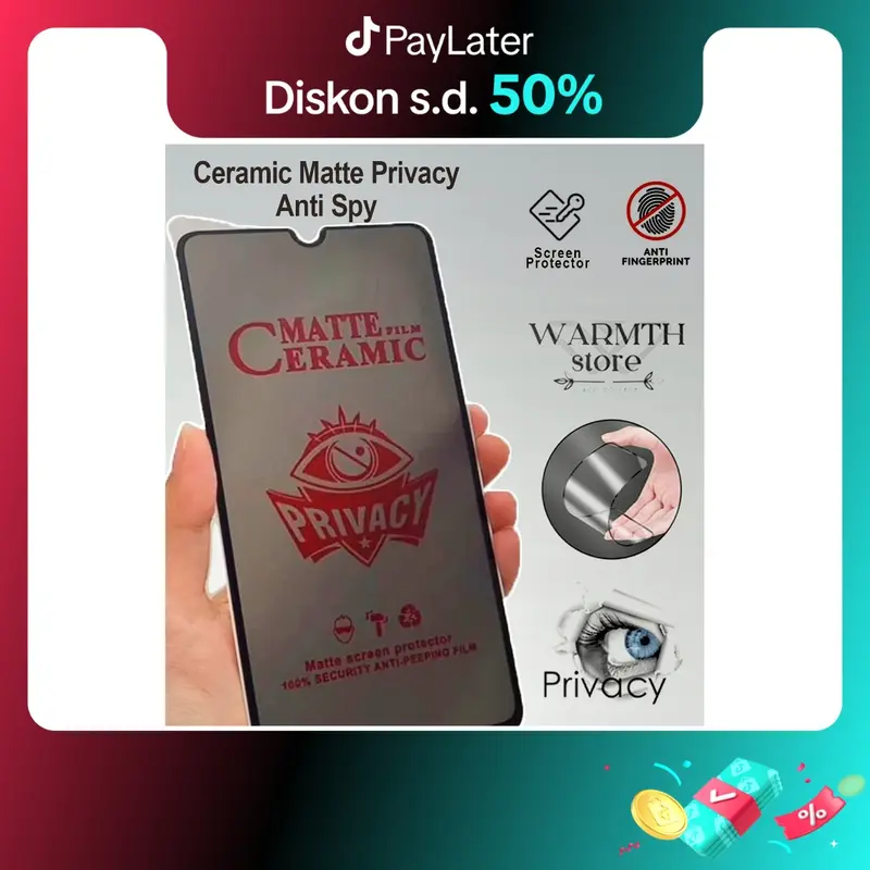 Compatible For Realme Antigores Ceramic MATTE AntiSpy Lentur Privacy 0