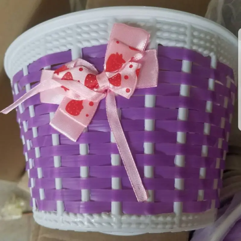 Giỏ Xe Đạp Trẻ Em, Dệt Tay, Nhiều Màu, Thích Hợp Cho Xe Tay Ga, Tay Lái Và Yên Xe, Có Sẵn Phía Sau, Hàng Mới Về 4