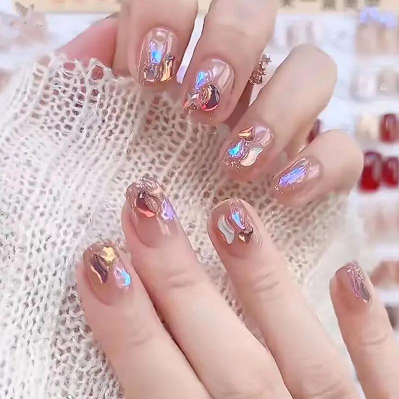 Product Introduction of [Free Jelly Glue] French Manicure Short False Nails Manicure Fake Nails Fake Nails Cute Fake Nails Angry Nails Short Nail Polish 11