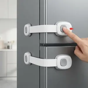 Kunci Pengaman Kulkas/ Pengunci Kulkas Safety Lock Kulkas Anak/Kunci Lemari Es Kunci Pintu Lemari Klip Anti Klip/Pengaman Laci Pintu Serbaguna