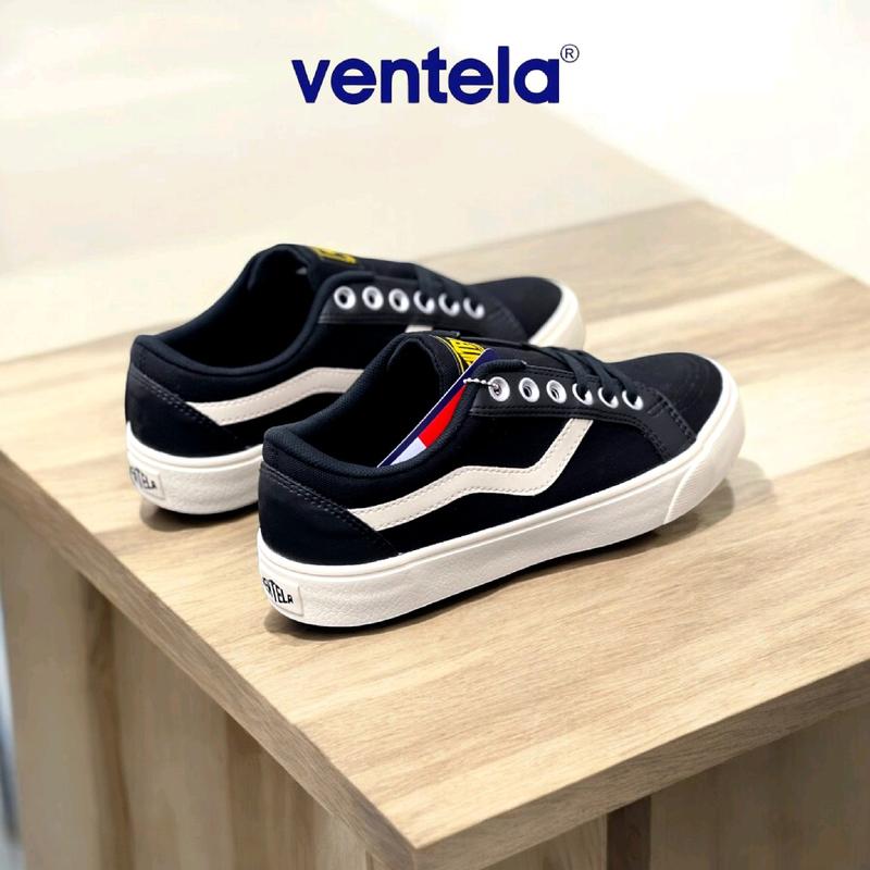 Ventela Republic Low Black Natural Original - Sepatu Sneakers Canvas 12oz Casual Shoes 2