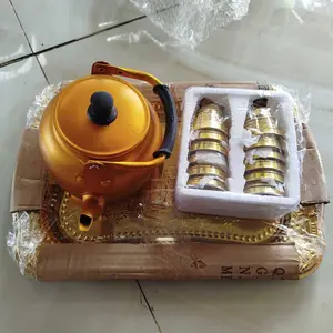 Set Teko Air Zam Zam Souvenir Haji Umroh Gelas tea pot