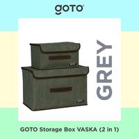 Gambar (Best Deal) Goto Vaska Storage Box 2 in 1 Kotak Organizer Penyimpanan Multifungsi - Light Green dari Goto Living Kota Tangerang 5 Tokopedia