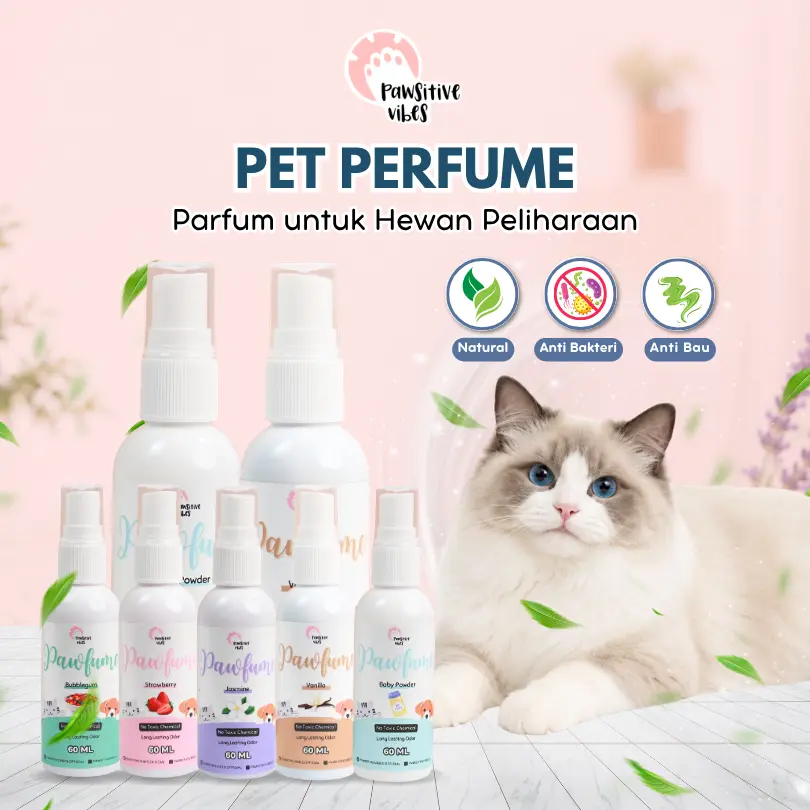 Pawsitive Vibes Parfum Kucing Anjing Dapat Menghilangkan Bau Tanpa Alkohol