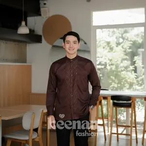 Baju koko lengan panjang bahan katun toyobo import