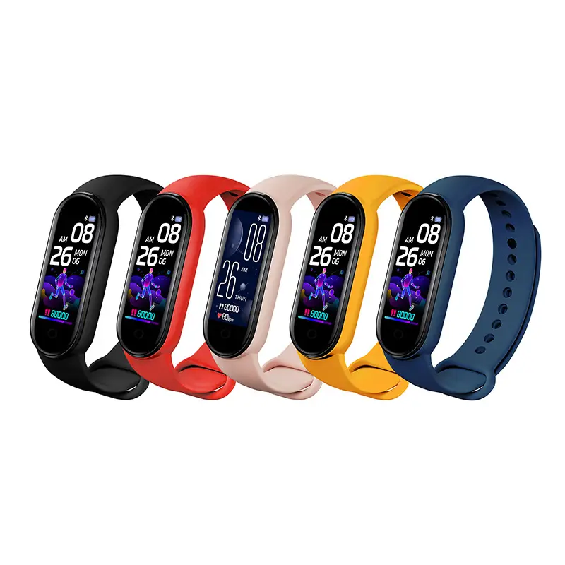 Bluetooth Sports Heart Rate Blood Oxygen Blood Pressure Step Sleep Health Monitoring Reminder Waterproof Smart Bracelet Smart Wristband