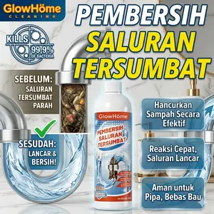 Pembersih Saluran Air 500ml Anti Sumbat Ampuh – Pelancar Pipa Toilet WC Kamar Mandi Wastafel Dapur, Penghancur Lemak & Kotoran Membandel