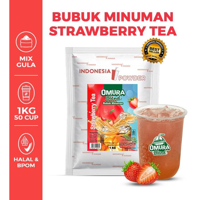 Gambar OMURA Blend Bubuk Minuman Rasa Strawberry Tea Powder Drink 1 Kg Omura Powder dari OMURA POWDER SHOP Kota Administrasi Jakarta Barat Tokopedia