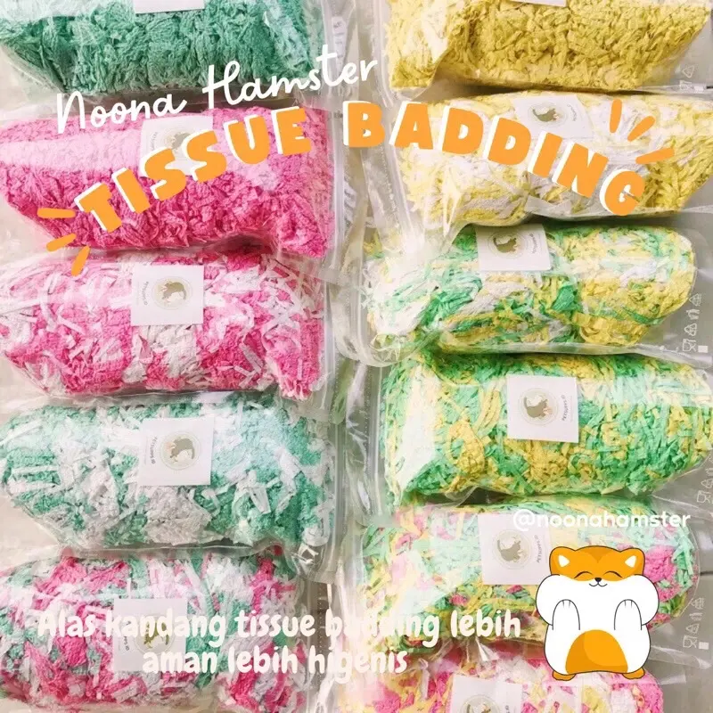 TISSUE BADDING ALAS HAMSTER 50GR WARNA WARNI