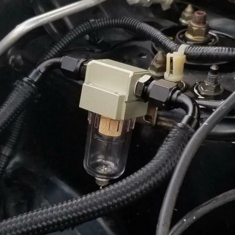 Powone Engine Oil Separator Oil Catch Can Tank Breather Reservoir Filter for PCV Valve 1