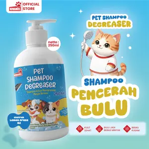 NOVAMOS Shampoo Degreaser Membersihkan Minyak Berlebih, Shampoo Anti Lepek,  Oil Free, Tumpas Kotoran Bulu Dalam 1 kali Mandi, Mencerahkan 250 ML