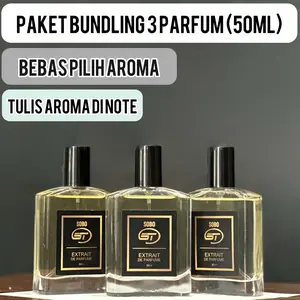 Paket bundling 3botol 50ml (GOLD) STparfume (tulis aroma di note)