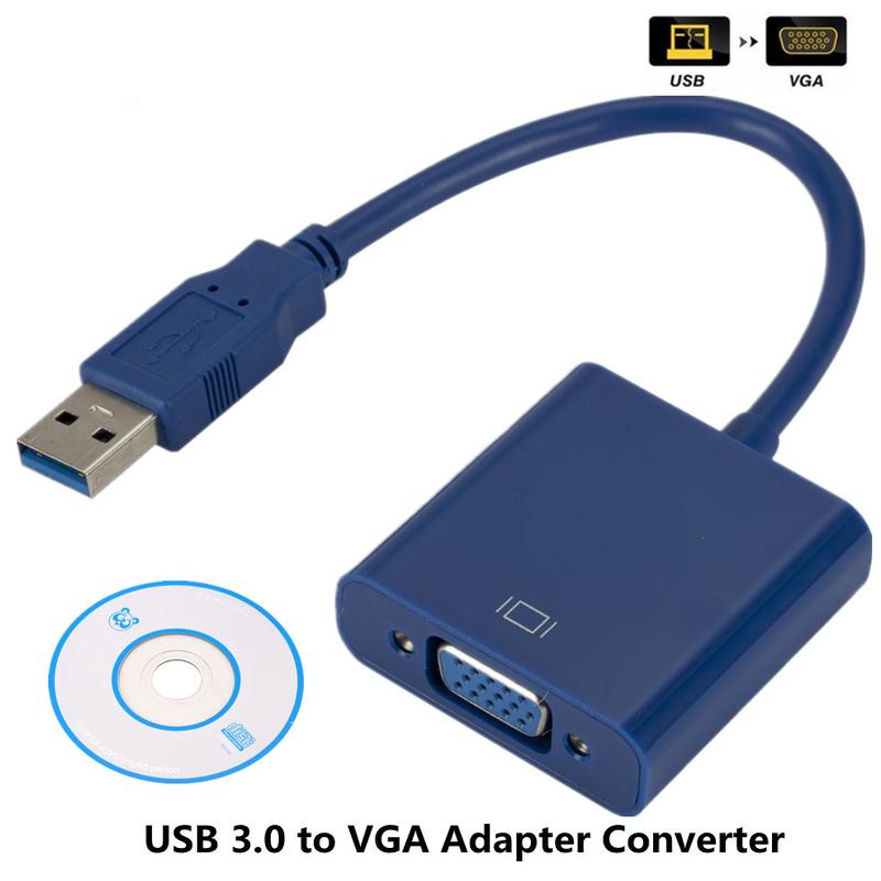 USB 3.0 To VGA Adapter Cable External Graphic Card Video Multi-display ...