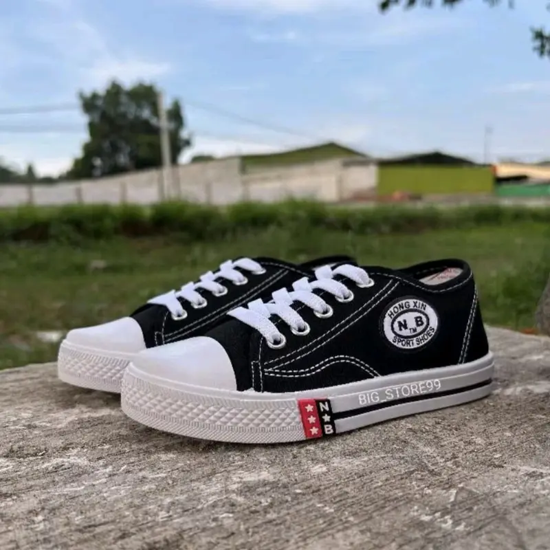 SEPATU SEKOLAH ANAK/ TK/SD/SMP/SMA/ SEPATU NOB BOLA) NB ) HITAM PUTIH 7