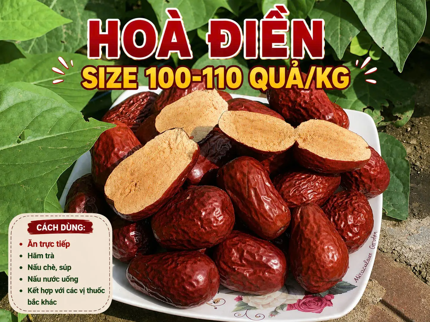 Quả táo đỏ Tân Cương sấy khô, chưa qua chế biến, chưa tẩm ướp gia vị. Dùng làm thực phẩm (không dùng làm dược liệu)
