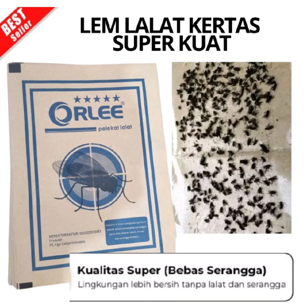[JIB] BAYAR DI TEMPAT (10 Pcs) GROSIR Lem Lalat Kertas Sakti 27 x19 Cm LOWE Kualitas Super Lengket Rekat Praktis