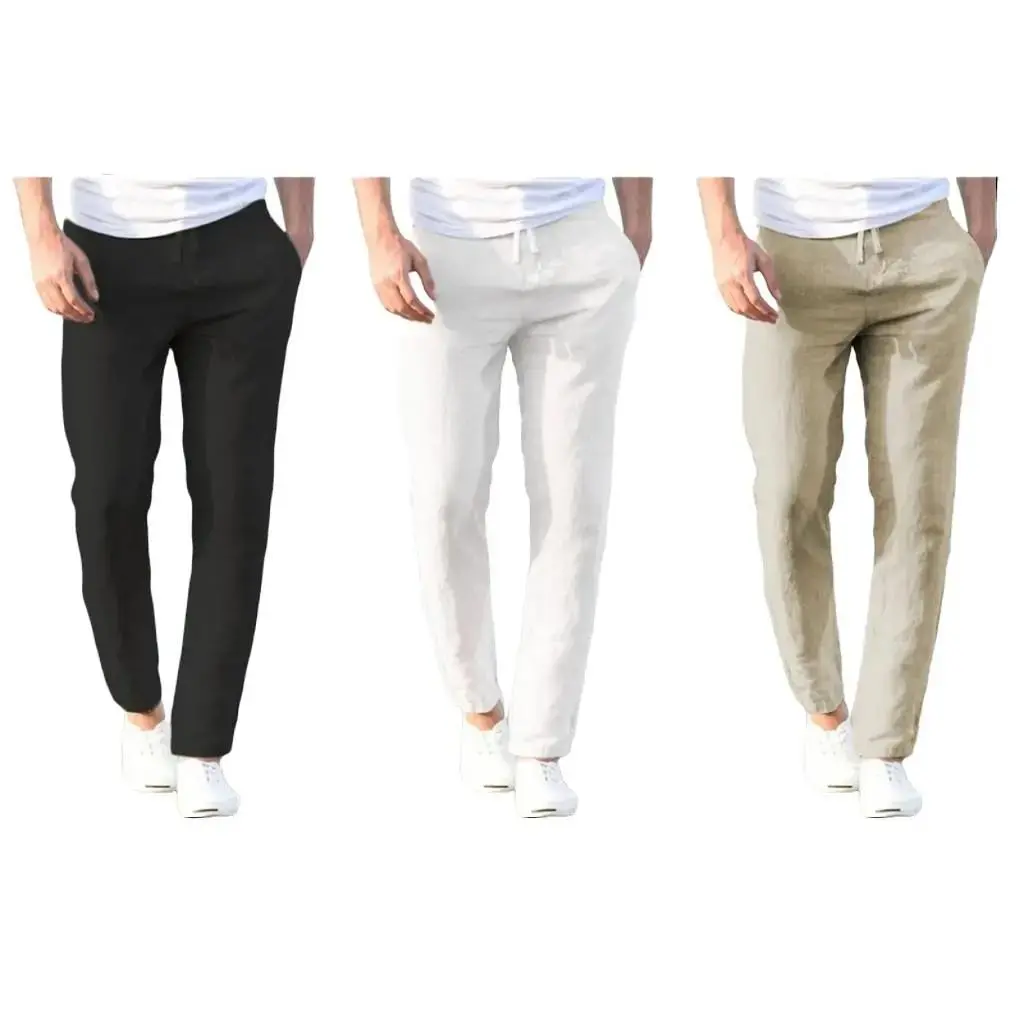 Celana Panjang Pria Santai Bahan Linen rami Premium Keren Nyaman