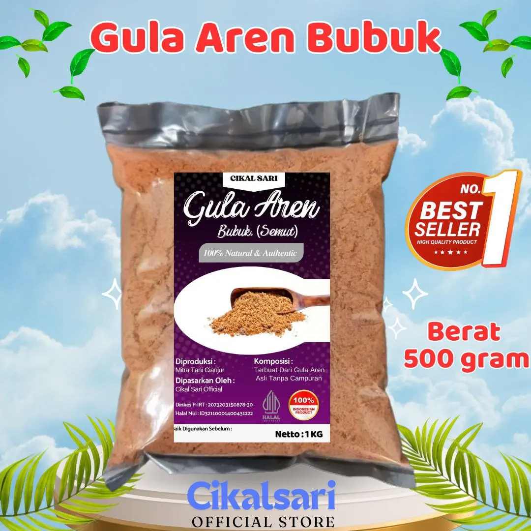 GULA AREN BUBUK ASLI 500 Gram ORGANIK PALM SUGAR GULA SEMUT ORGANIK