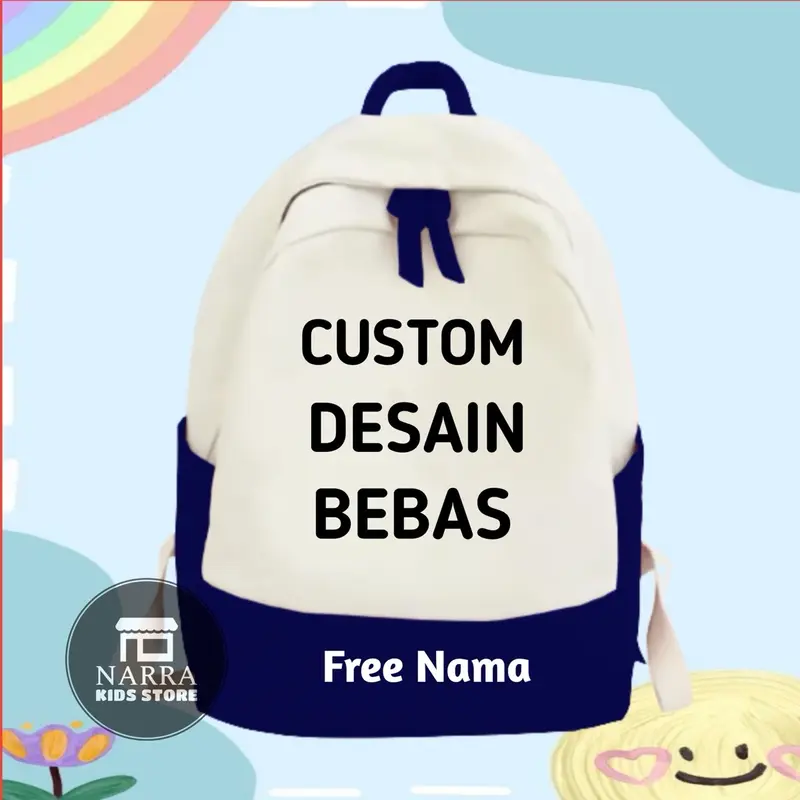 TAS RANSEL BACKPACK ANAK SEKOLAH SD / TK CUSTOM GAMBAR BEBAS DESAIN FREE CETAK NAMA 2