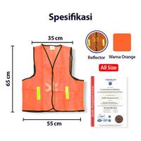 Gambar Rompi Safety Proyek Reflective Type-MESH Tonata / Rompi Jaring Proyek / Rompi Kerja Orange dari Tonata Indonesia Kab. Tangerang 2 Tokopedia