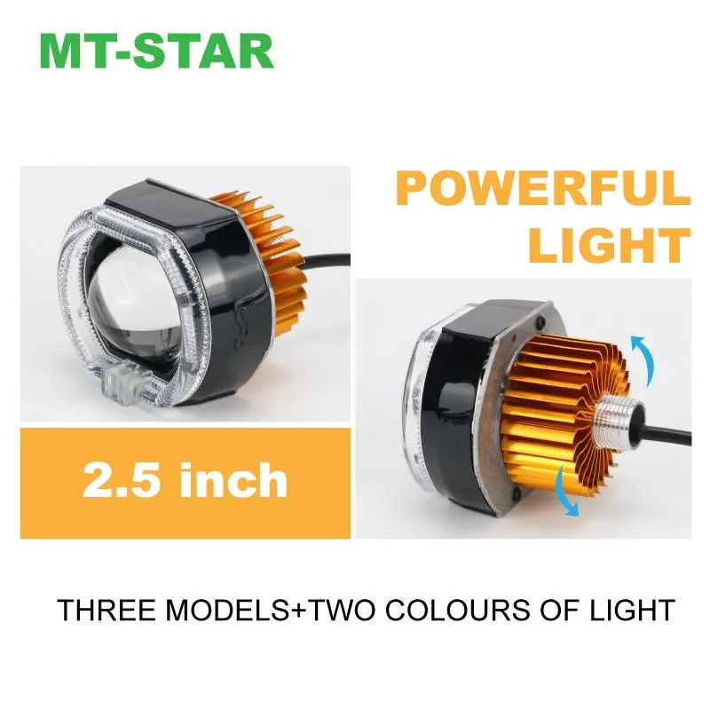 SP02 Lampu Utama Projie Biled Cut Off Mini 2.5 Inch D2 D3 Jauh Dekat 25watt Plus Devil Eyes Lamp Car Kabel 2