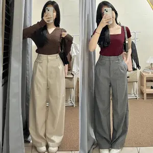 Oro Pants Celana Loose Pants Wanita Panjang Formal Kerja Kulot Highwaist Semiwool Anti Kusut Premium