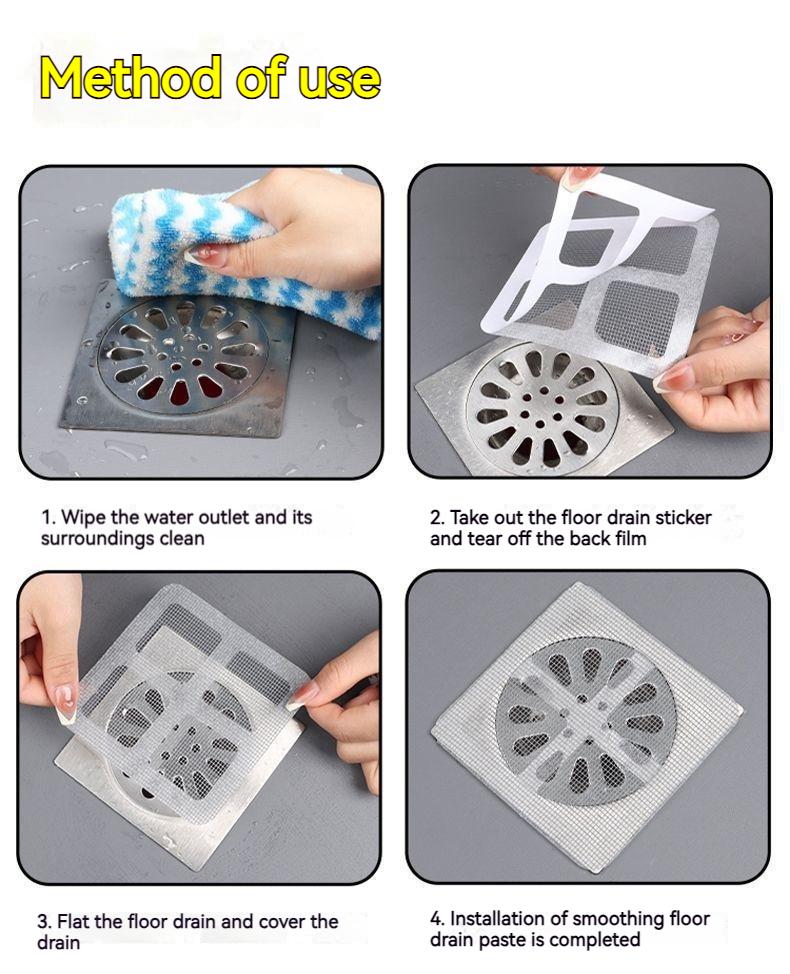 Product Introduction of Floor drain filter, bathroom bathroom sewer anti-clogging square grid sewer anti-insect hair filter 23