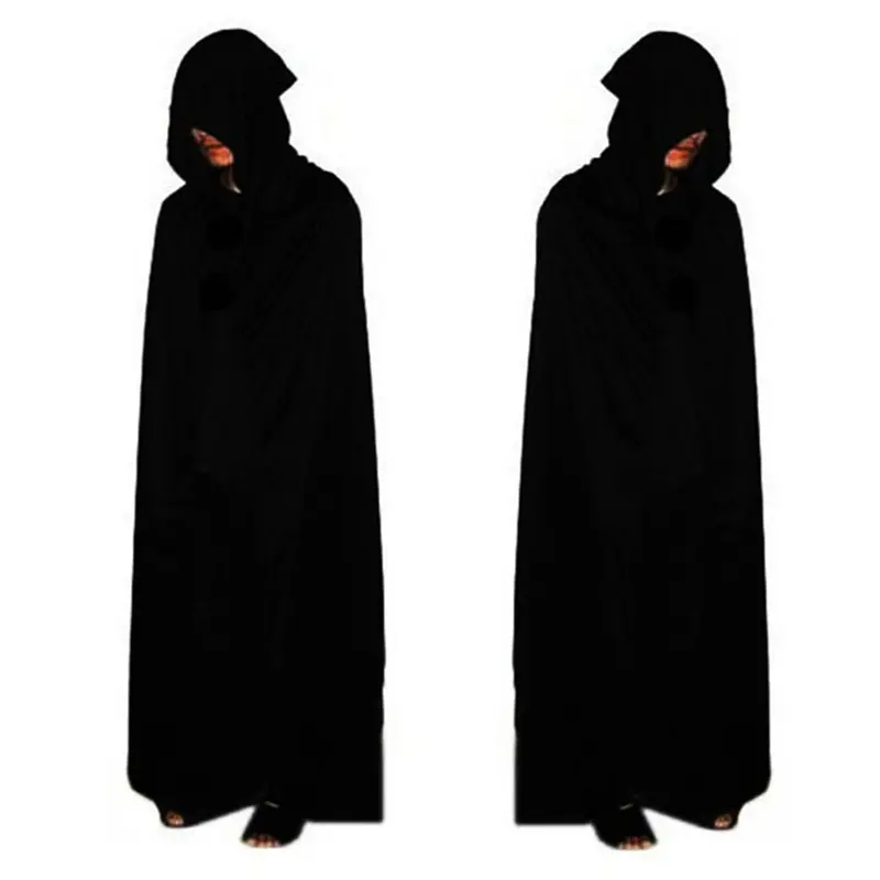 Áo Choàng Halloween Cho Trẻ Em Và Người Lớn, Cosplay Thần Chết, Ma Cà Rồng, Phù Thủy, Phù Thủy, Phù Thủy, Áo Choàng Dự Tiệc, Áo Choàng Màu Đen Cho Trang Phục