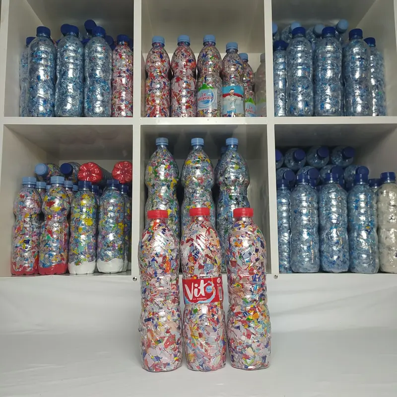 Ecobrick Botol Vit 600 ml berat 250g gram padat murah 4