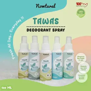 Nowtural Deodorant Spray 100ml Deodorant Tawas Cair Ampuh Mencegah Bau Ketiak dan Badan Non Alkohol dilengkapi dengan moisturizer sehingga kulit tetap halus dan lembut buat