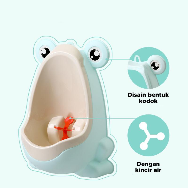 Megam Pispot Tempat Pipis Anak Laki Bentuk Katak Training Potty Toilet Boys Urinal Frog Toilet Training HSB811 6