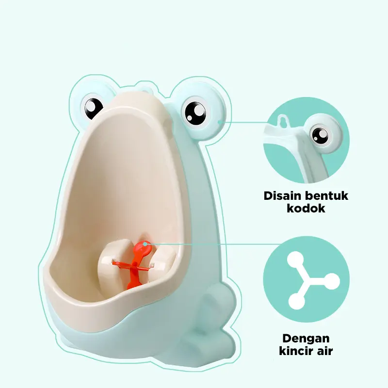Megam Pispot Tempat Pipis Anak Laki Bentuk Katak Training Potty Toilet Boys Urinal Frog Toilet Training HSB811 6