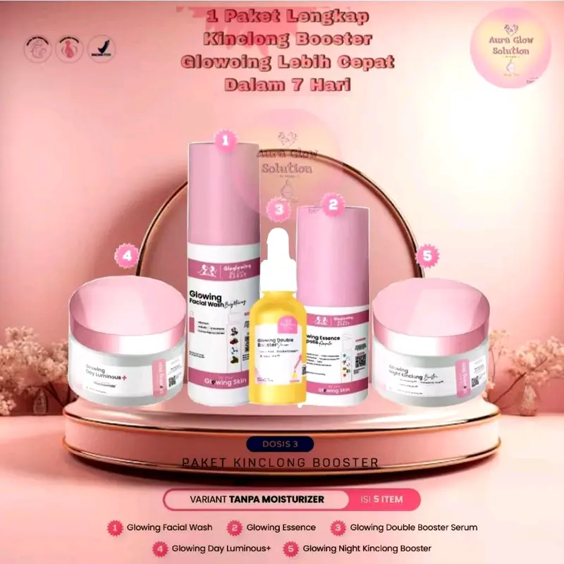 5 paket lengkap gloglowing glowing kinclong booster bpom 0