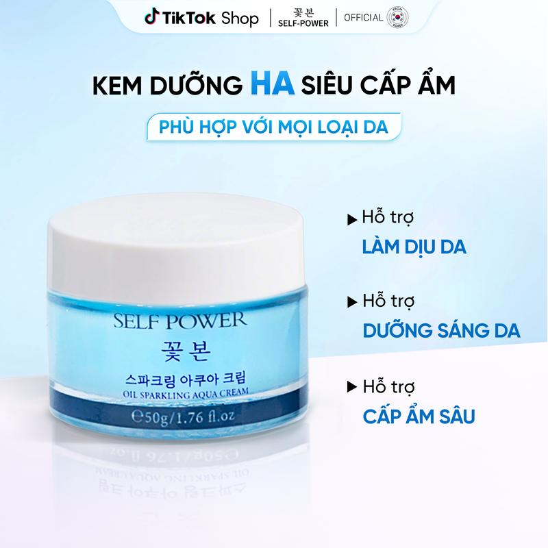 SẢN PHẨM MỚI Kem Dưỡng Ẩm Công Thức Cải Tiến Chiết Xuất Rau Má Hiệu Ứng Giọt Nước Cấp Ẩm Làm Dịu Giúp Da Căng Mịn Dưỡng Sáng Da Self Power 50g