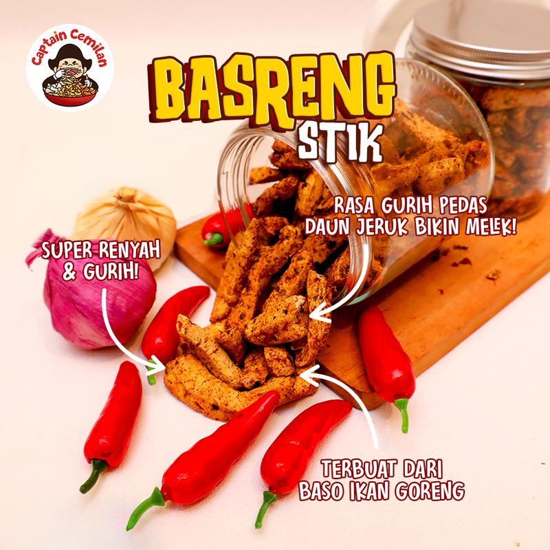 BASRENG CAPTAIN CEMILAN BANDUNG Makanan Chips Snacks  Pedas  Food Snack Goreng 5