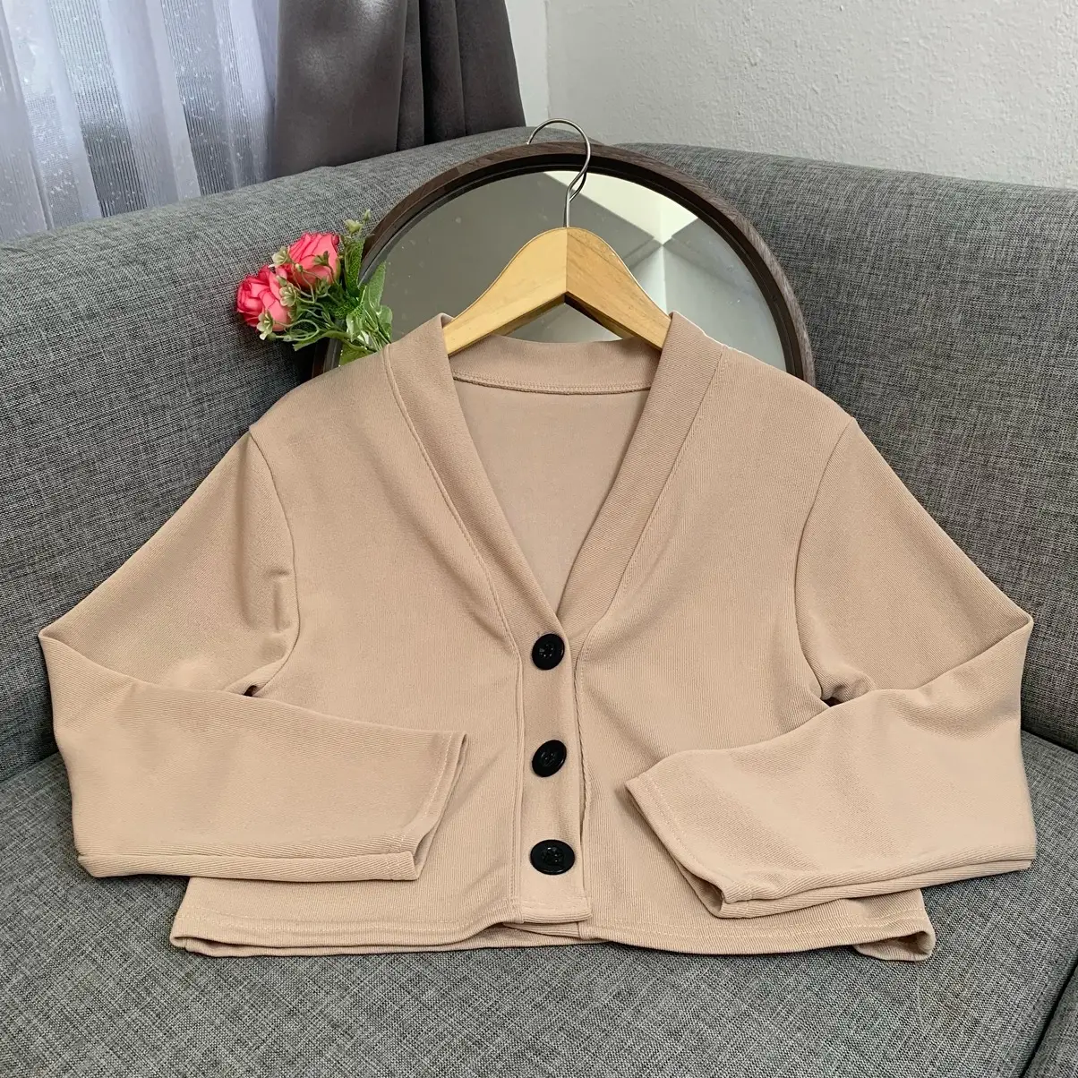 MOSTLY - Cardigan Crop Knit Outer Fashion Wanita Bahan Knit