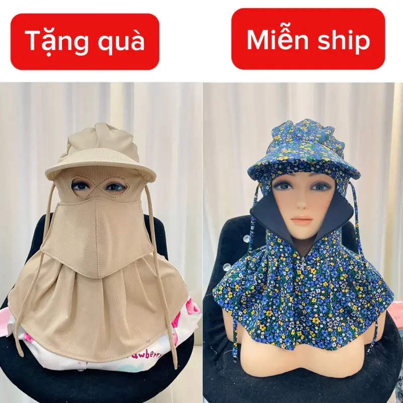 [ Tặng kèm quà ] Nón chống nắng khoá kéo giữa, mắt phi 0