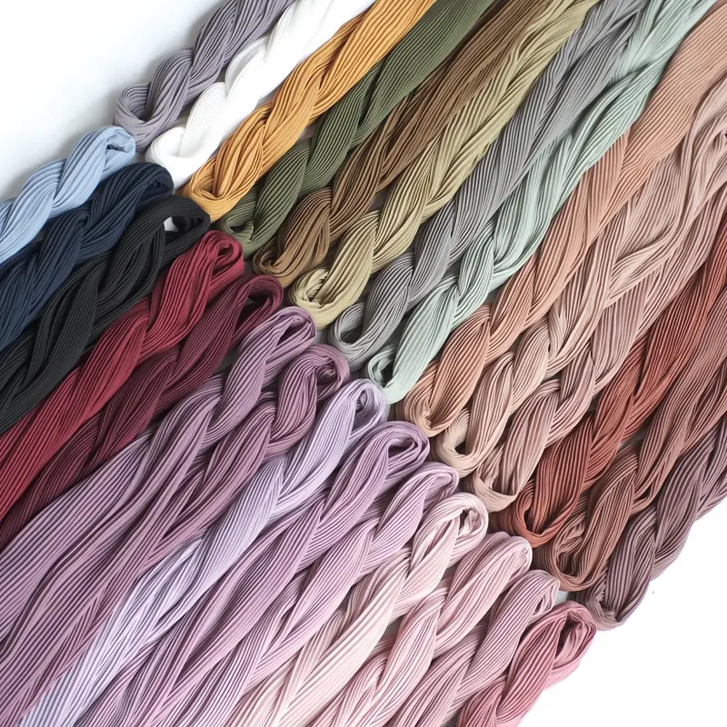 Pashmina Full Plisket Lidi Ceruty Babydoll / Pleats Garis Muslim Ceruti Syal 4