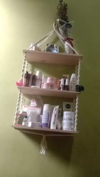 Product Review of Macrame ambalan Kayu - Rak dinding 3 susun - Dekorasi kamar - Tempat make up Dipasang di Dinding from s**🪐 0
