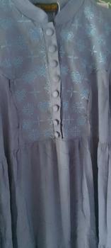 Product Review of Gamis Slavina Bordir Busui Kancing Muslim Wanita Simple Elegant Mayung Twill Nyaman Rempel Cantik from D**s 3