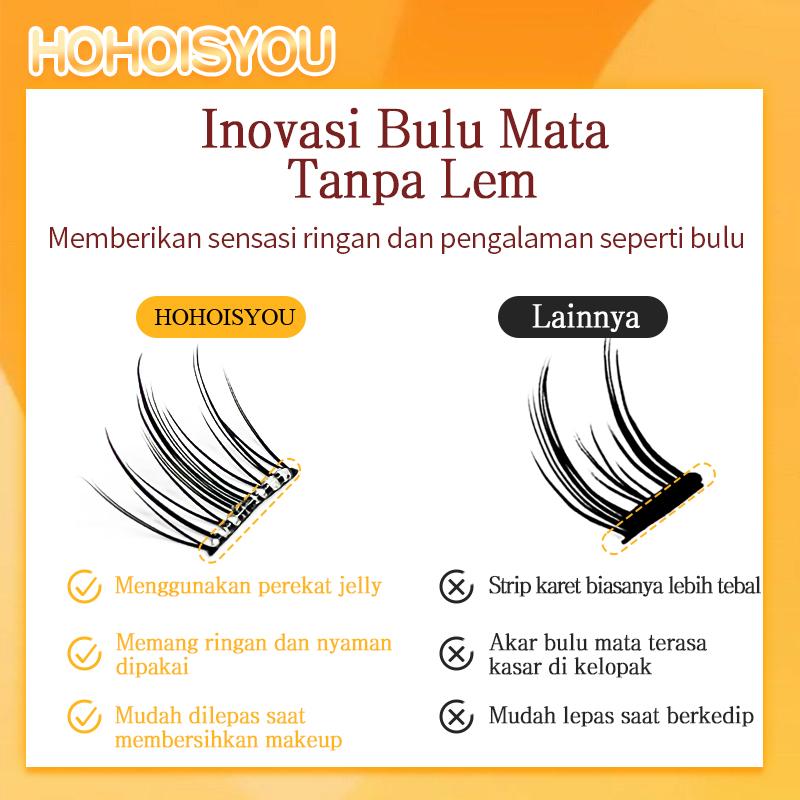 HOHOISYOU Bulu Mata Palsu Tanpa Lem (90PCS) - Koleksi Snowflake, 8-13MM Volume 3D Alami, Dapat Digunakan Ulang, Sempurna untuk Pemula! - Extension, Cleansing Eyelash HOHOISYOU Bulu Mata Palsu Tanpa Lem (90PCS) - Koleksi Snowflake, 8-13MM Volume 3D Alami, Dapat Digunakan Ulang, Sempurna untuk Pemula! - Extension, Cleansing Eyelash