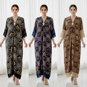 Kaftan Andara Mewah Rayon Diamond Jumbo Bahan Adem Renda Premium Elegan Cantik Muslim FREE BROS CANTIK