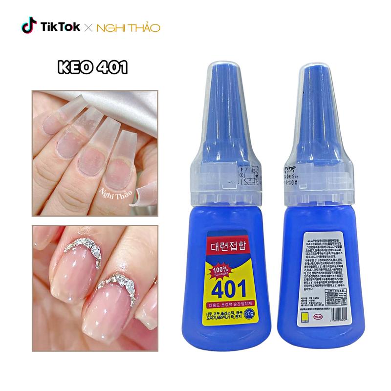  Keo 401 chính hãng NGHI THẢO gắn móng siêu chắc 20g 