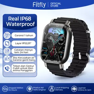 Fitfly Watch Ultra 40 Jam Tangan Pria Wanita Smart Watch Tahan Air  Jam Olahraga 2.01-inch Tombol Kustom Wallpaper Telepon Bluetooth Pemantauan Tidur Original 100% Bergaransi  12Bulan