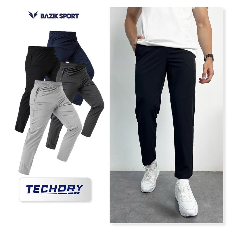 Quần Dài Nam Đa Năng BAZIK TechDry Co Giãn 4 Chiều, Thoải Mái Vận Động, Thể Thao, Đi Làm, Đi Chơi, Sport