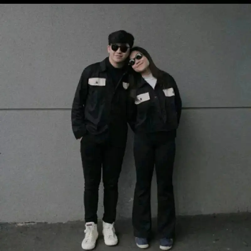 Isi 2 Jaket Couple Pasangan Terlaris Sweater Couple Polos hoodie Couple Pasangan Baju Couple Wanita Panjang 1