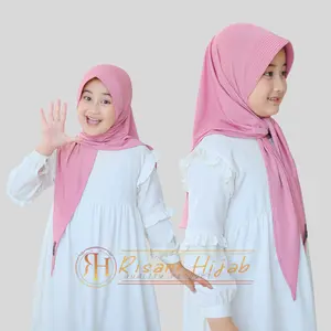 Hijab Segitiga Instan Pad Jersey Anak Simple, Elegant, Flowly, Adem