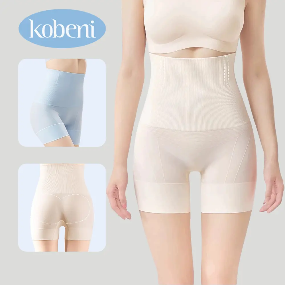 (Indonesia Stock) KOBENI korset celana korset perut korset paha korset pelangsing ibu melahirkan Celana Korset Pinggang Tinggi Wanita Korset（SE-011） Spandex Wine Shapewear